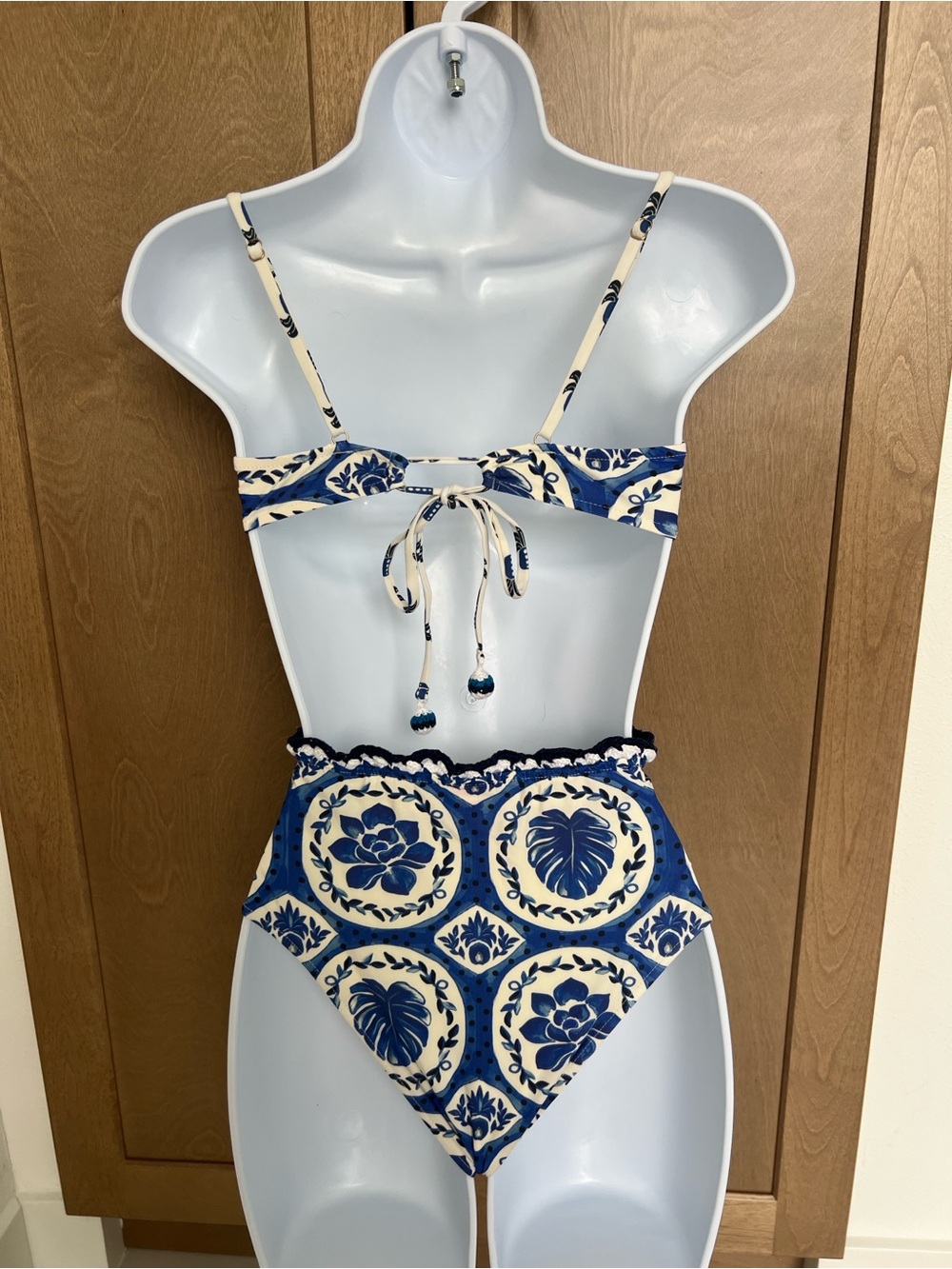 Farm Rio Blue Tile Bikini Top - Picture 7 of 7